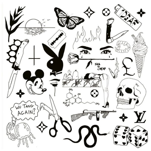 Тату девушка с пистолетом эскиз