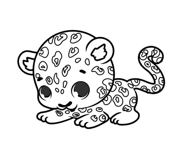 Раскраска Леопардик