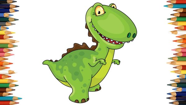 Мультяшный Динозаврик