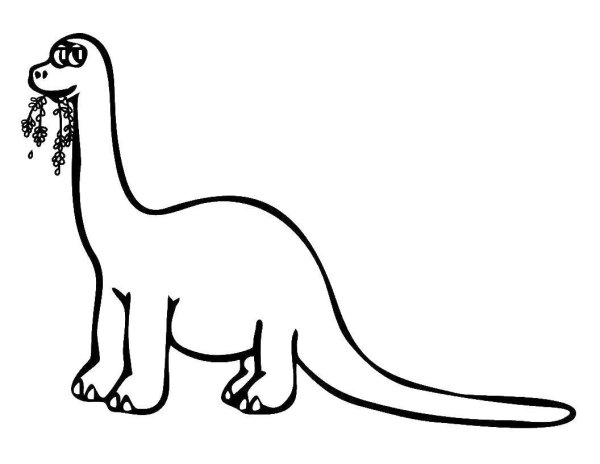 Бронтозавр динозавр раскраска