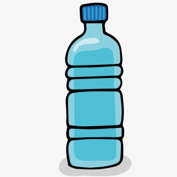 Бутылка воды мультяшная