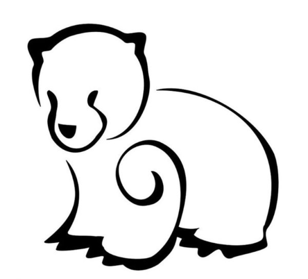 Раскраска. Медвежонок