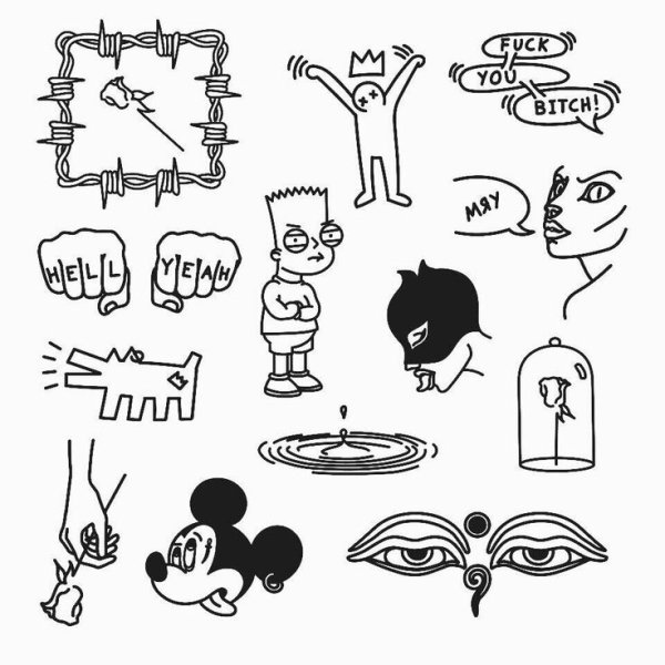 Смешные тату эскизы