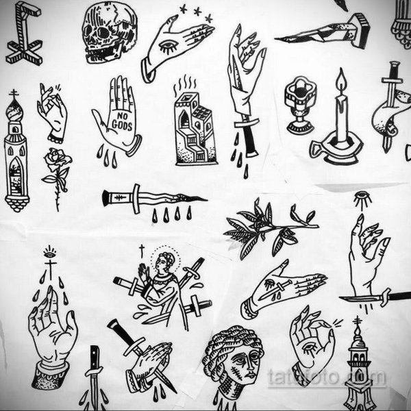 Эскизы тату маленькие