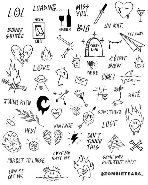 Эскизы татуировок небольшие