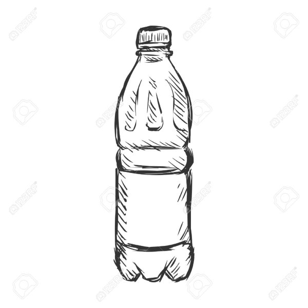 Стеклянная бутылка вектор