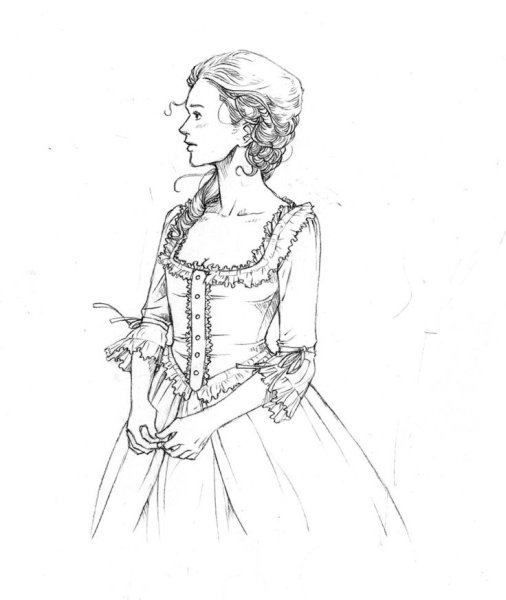 Скетч девушка 17 века