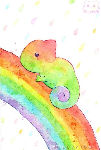 Идея для рисования легко Радужная