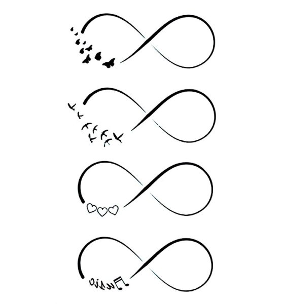 Бесконечность тату эскиз