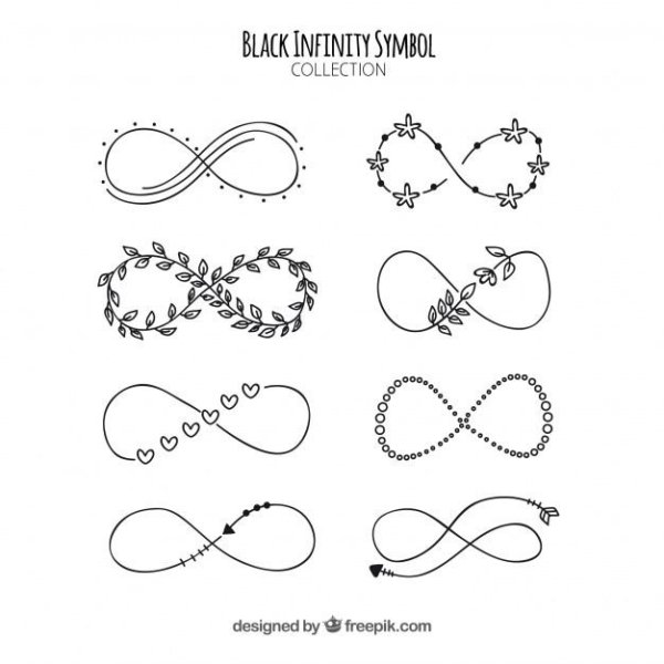 Бесконечность тату эскиз