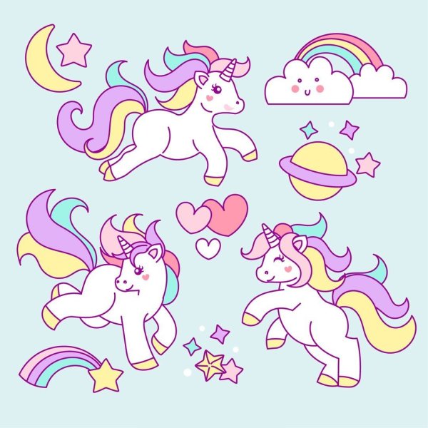 Стикеры "Единорог"