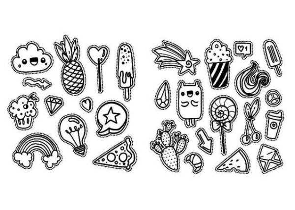 Маленькие сердечки раскраска