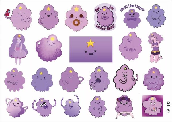 Набор стикеров принцесса Пупырка