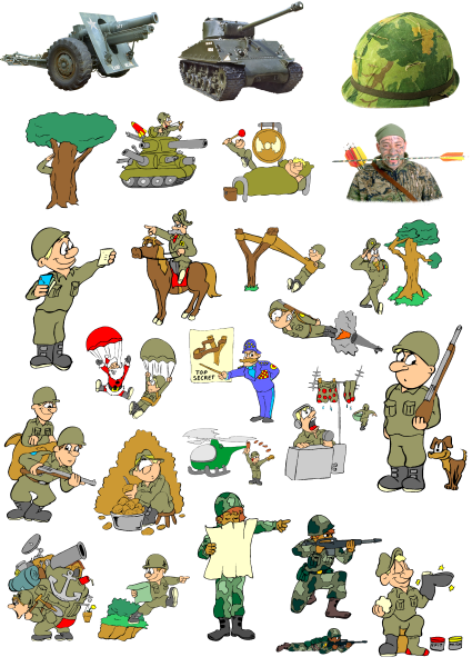 Фигурки для коллажа на 23 февраля