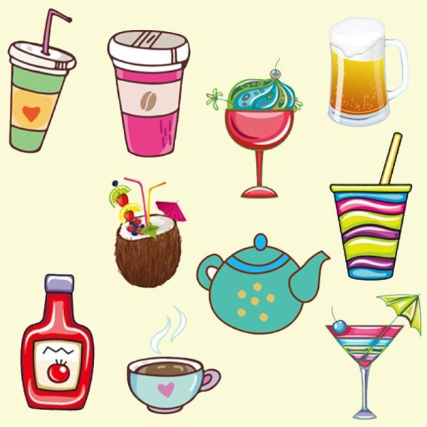 Рисунки для срисовки коктейль