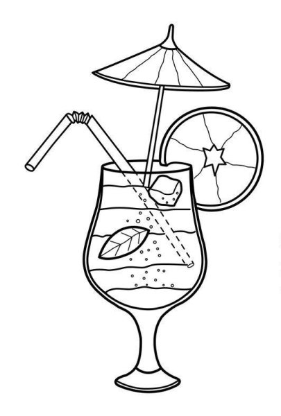 Напитки раскраска для детей