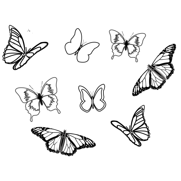 Бабочка карандашом маленькая