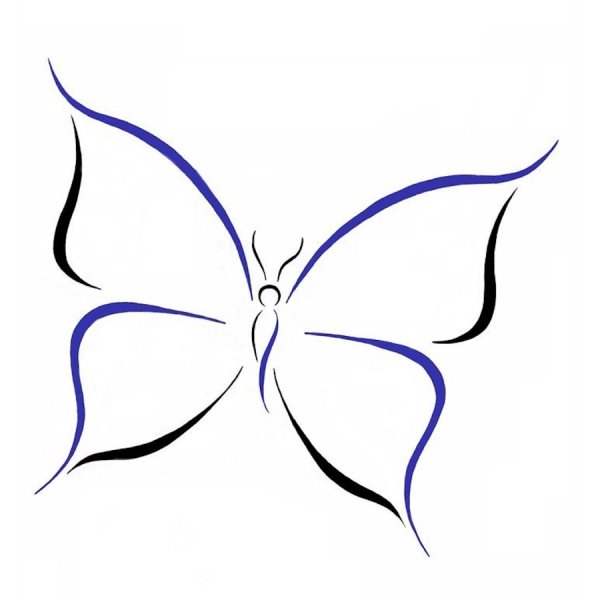 Рисунок бабочки карандашом для срисовки