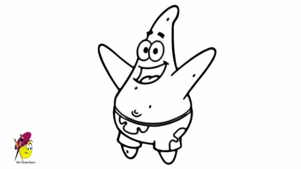 Раскраска Патрика из Спанч Боба