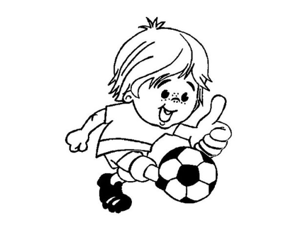 Футбол раскраска для детей