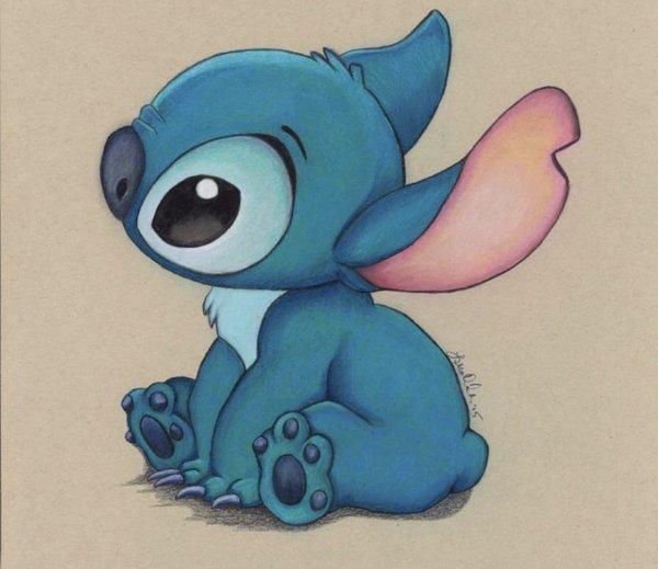 Стич раскраска маленький