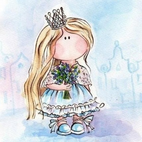 Акварельные иллюстрации девочки