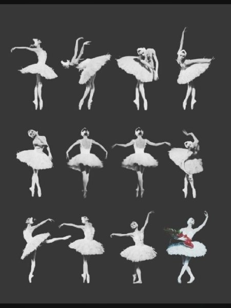 Балерина в разных позициях