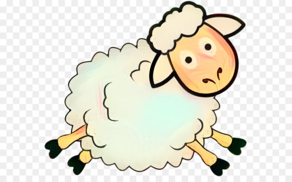 Овечка Стикеры на белом фоне