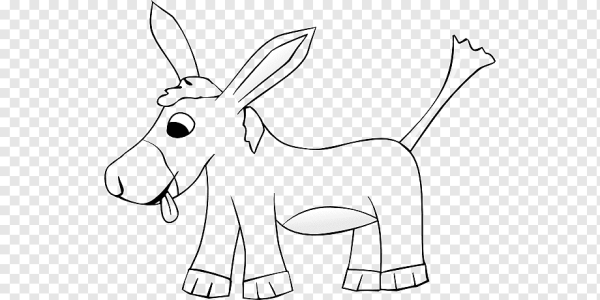 Осел рисунок для детей