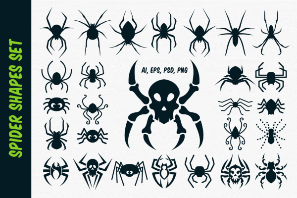 Мини тату паука эскиз