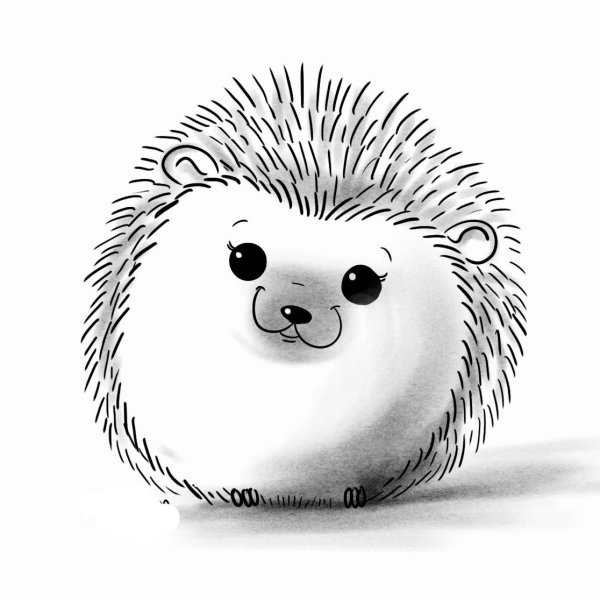 Маленькие рисуночки милые Ежик