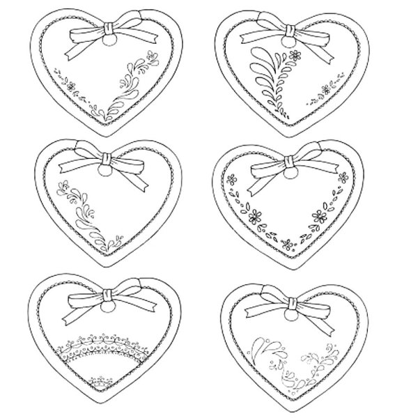 Валентинки раскраски маленькие