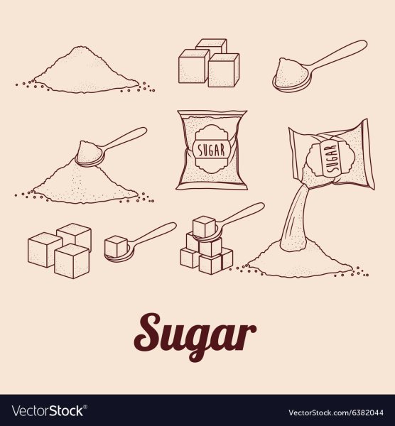 Сахар нарисованный вектор