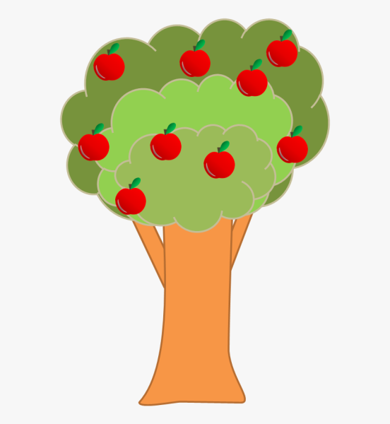 Яблоня рисунок для детей