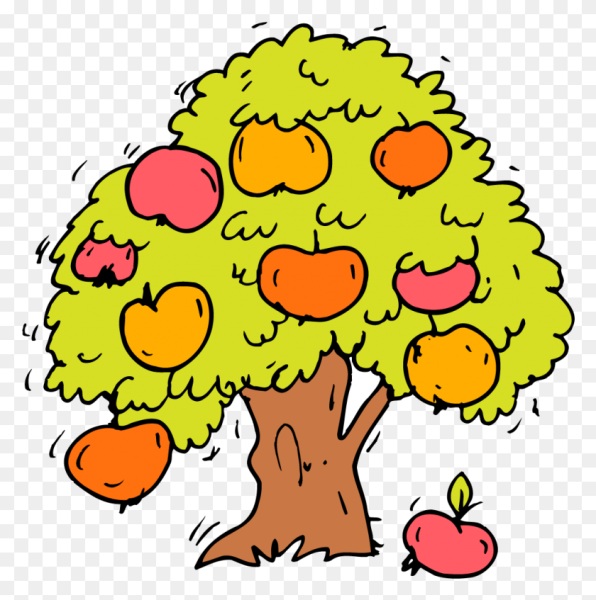 Яблоня без яблок для детей