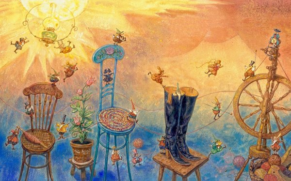 Рисунок к сказке маленькие человечки братья Гримм