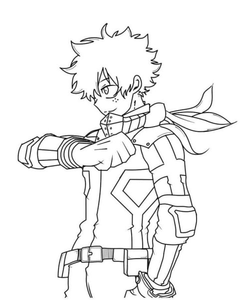 Изуку Мидория контур