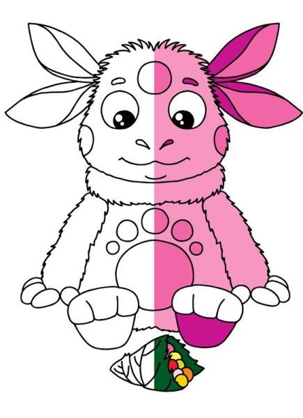 Раскраска Лунтик