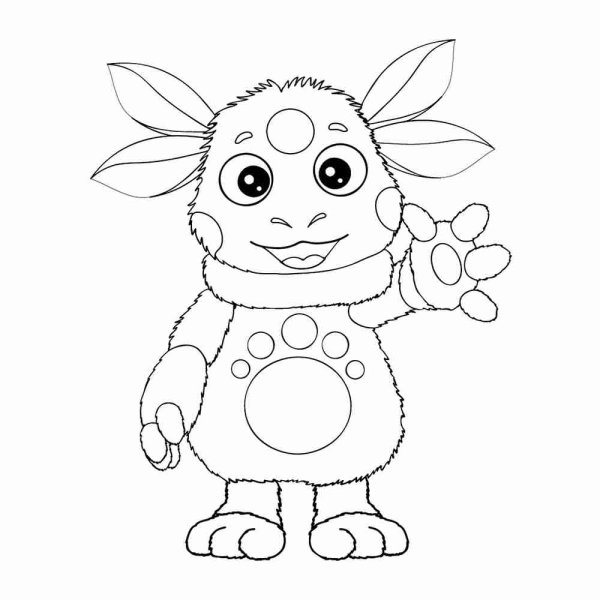 Персонажи из мультика Лунтик для срисовки