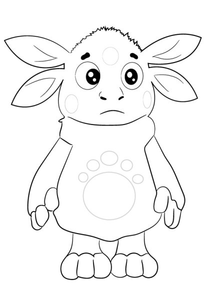 Разукрашки рисовалки Лунтик