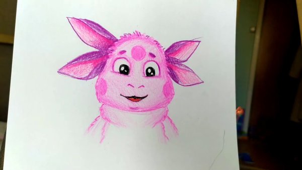 Пошаговое рисование Лунтика