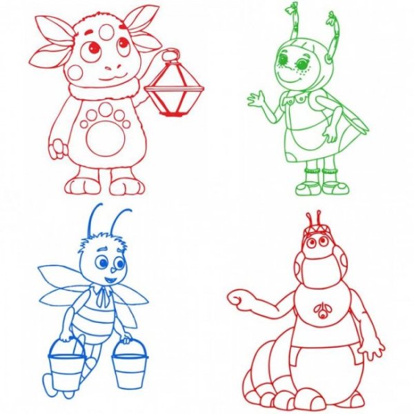 Рисунки из мультика Лунтик
