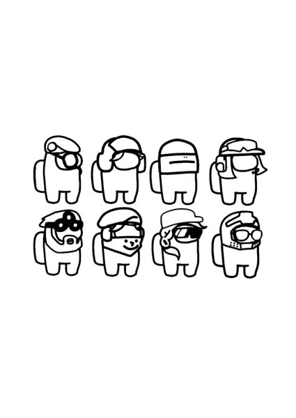 Амонгасы раскраска много