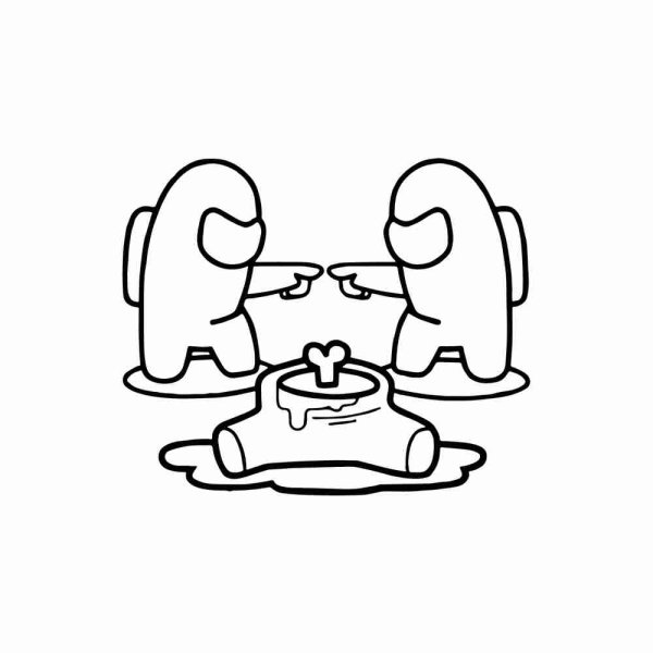 Раскраска амонг АС труп