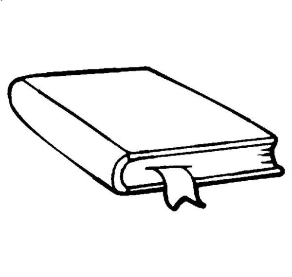 Раскраска книга раскрытая