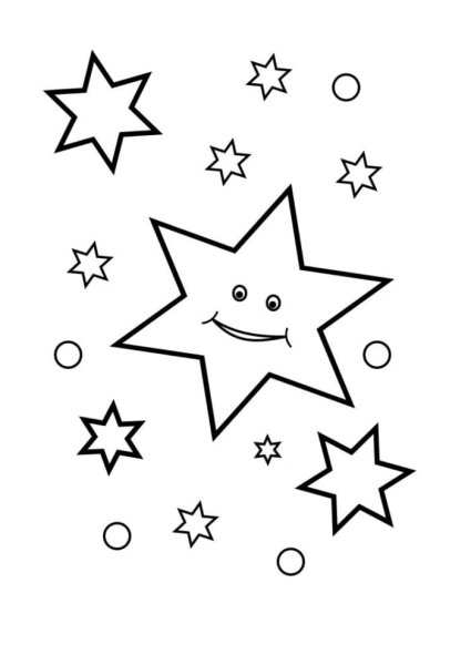 Звезда раскраска для детей