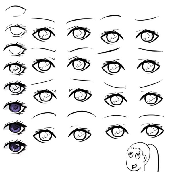 Аниме глаза легко