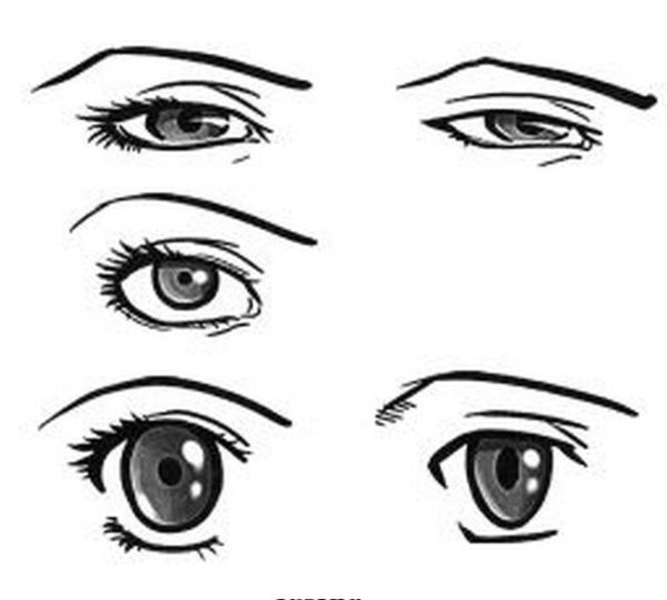 Срисовать глаза маленькие