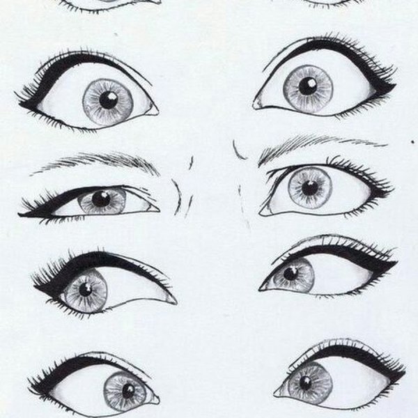 Рисунок 2 глаза карандашом для начинающих