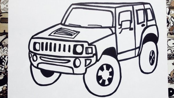 Машинки для срисовки Джипы